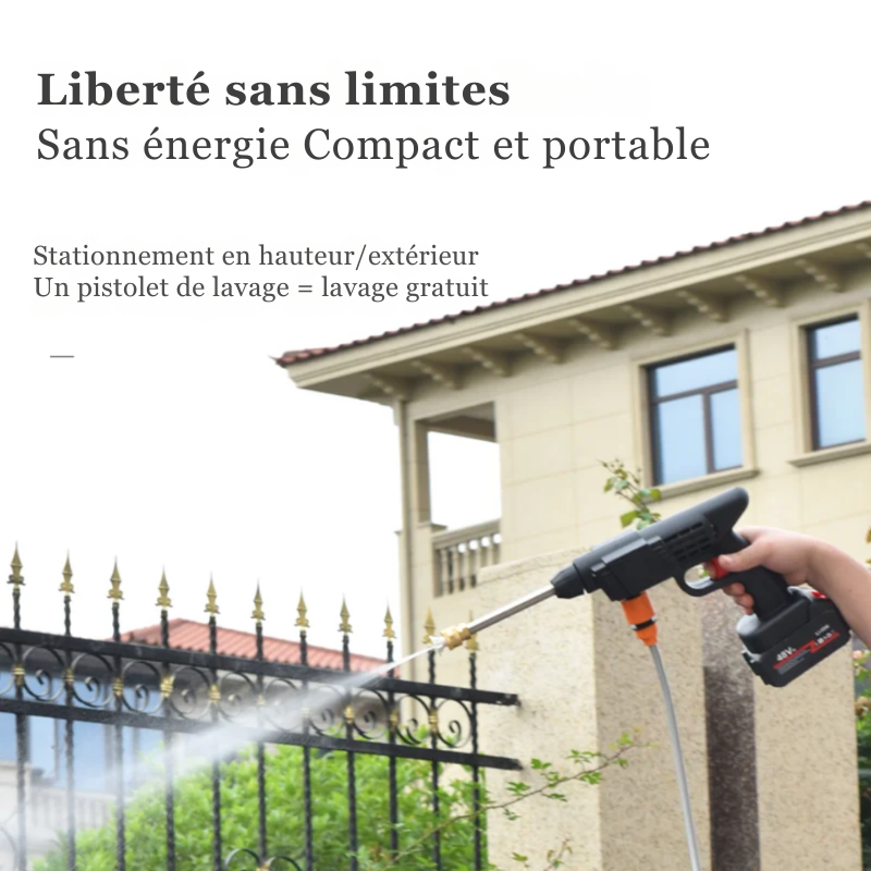 Soluket – Kit Nettoyeur Haute Pression 6 en 1 avec 2 batteries 48 V